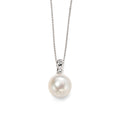 Elements Gold Freshwater Pearl Pendant with Diamond Bale