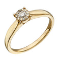 Elements Gold Diamond Cluster Ring