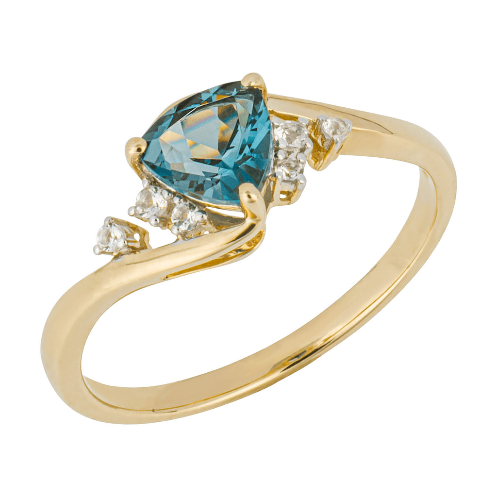 Elements Gold Trillion Semi-Precious Ring