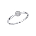 Elements Gold Halo Diamond Ring