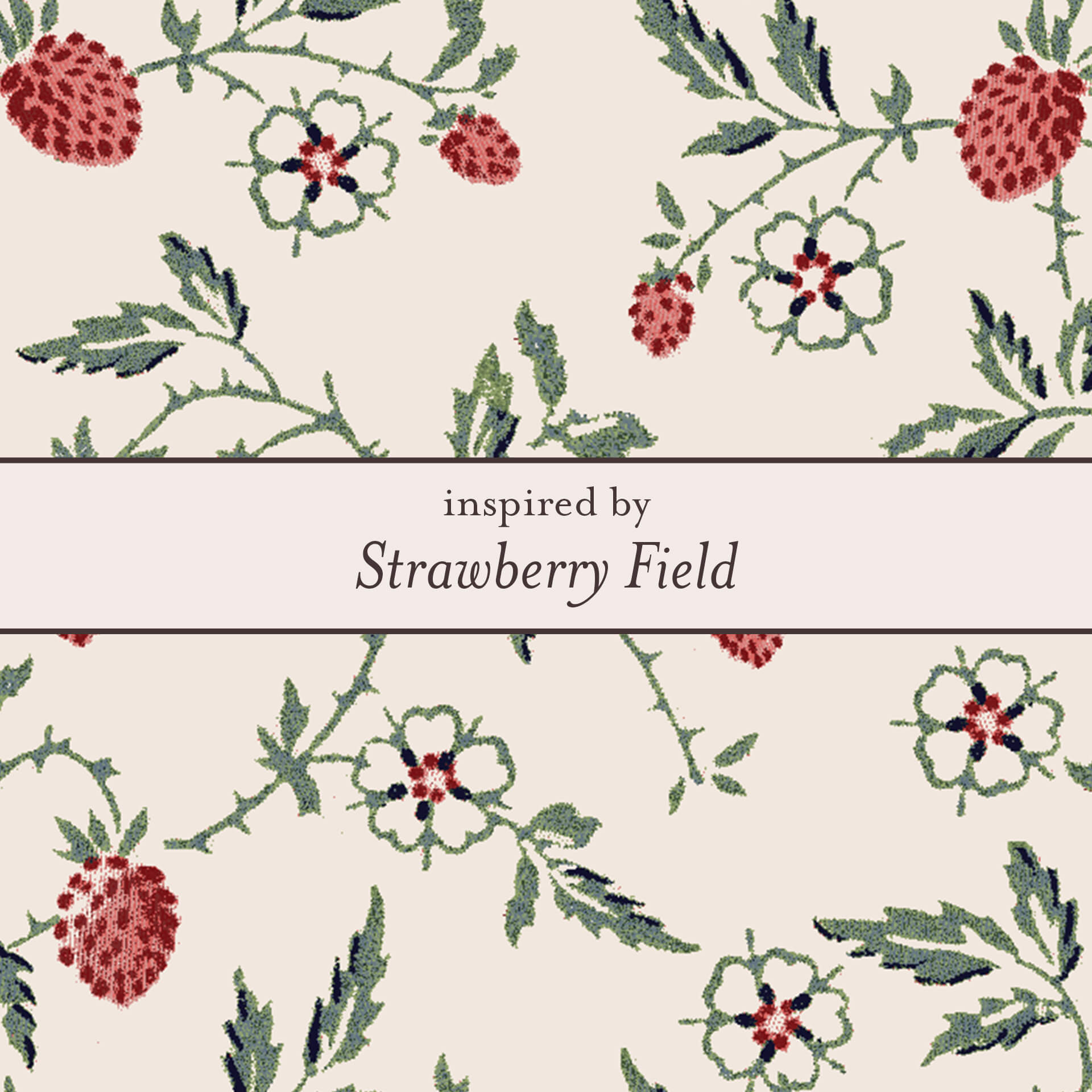 Laura Ashley Silver Strawberry Field Stud Earrings