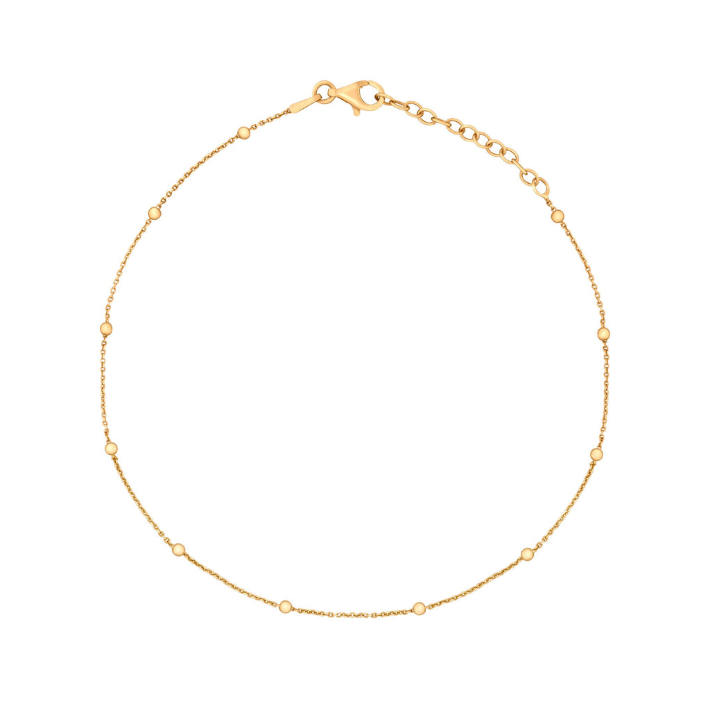 Beginnings Fine Trace and Ball Chain Anklet