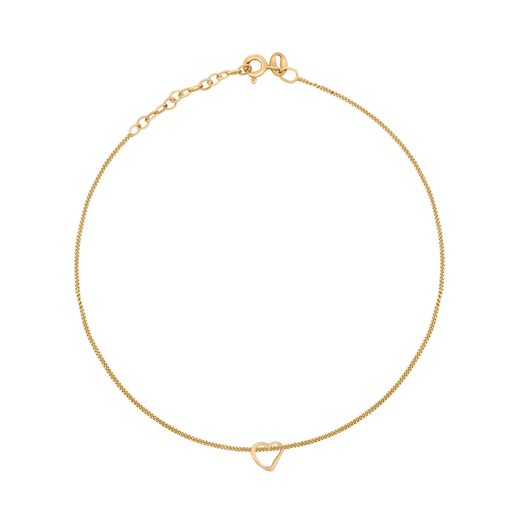 Beginnings Slip-On Heart Anklet