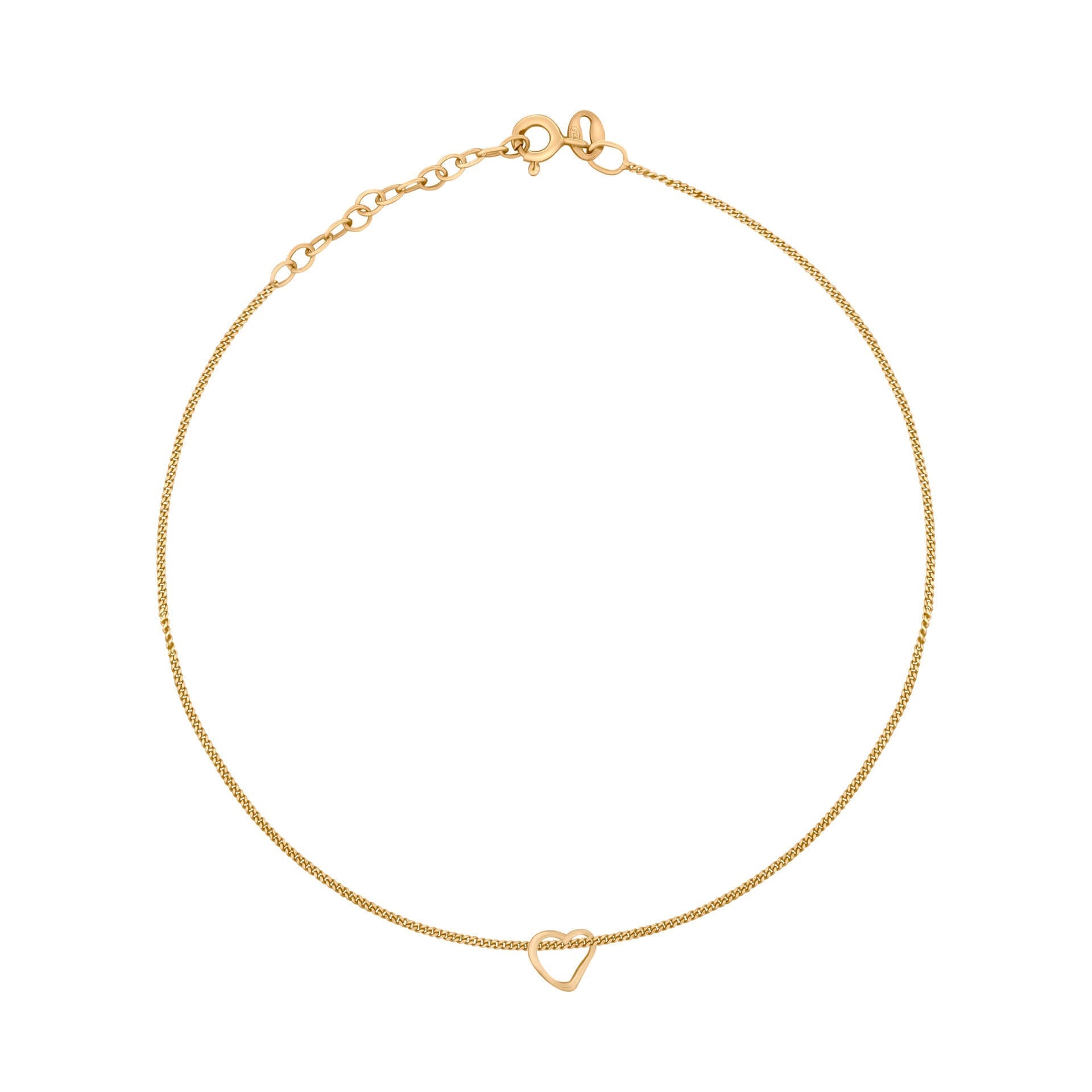 Beginnings Slip-On Heart Anklet
