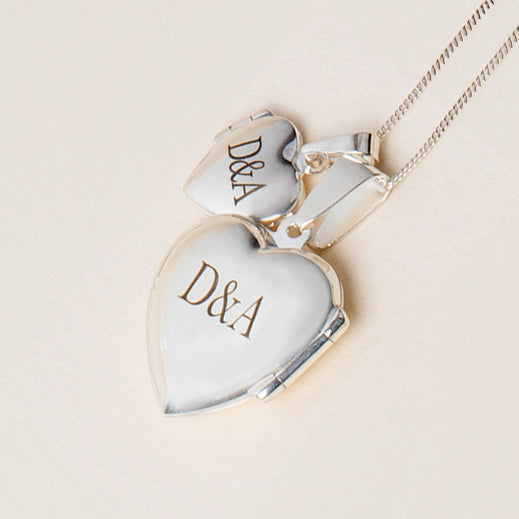 Beginnings Large Silver Heart Locket