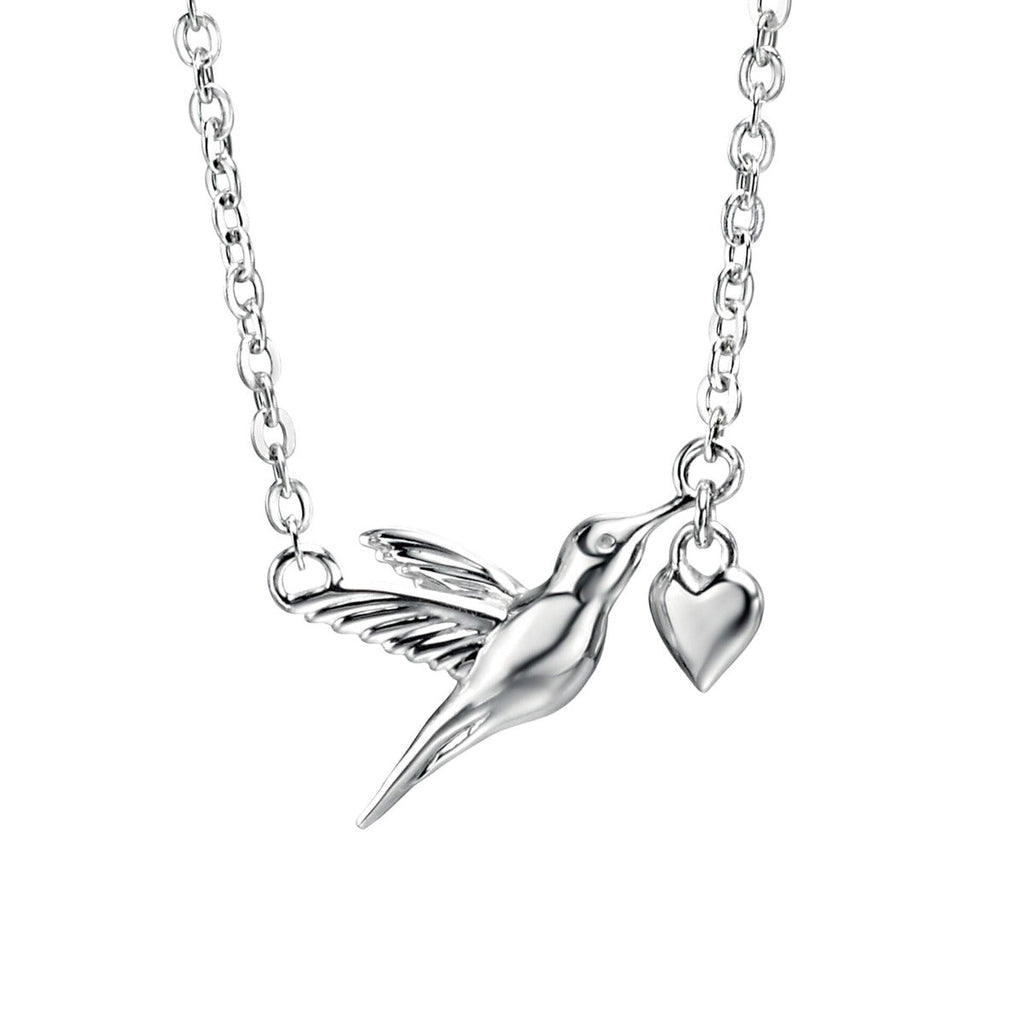 Beginnings Hummingbird Heart Necklace