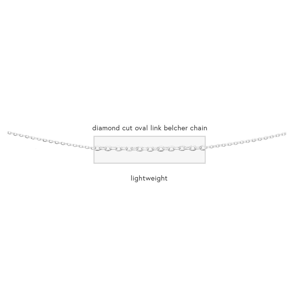 Beginnings Diamond Cut Oval Link Chain