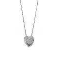 Beginnings Pave Heart Necklace with Cubic Zirconia 40+5cm