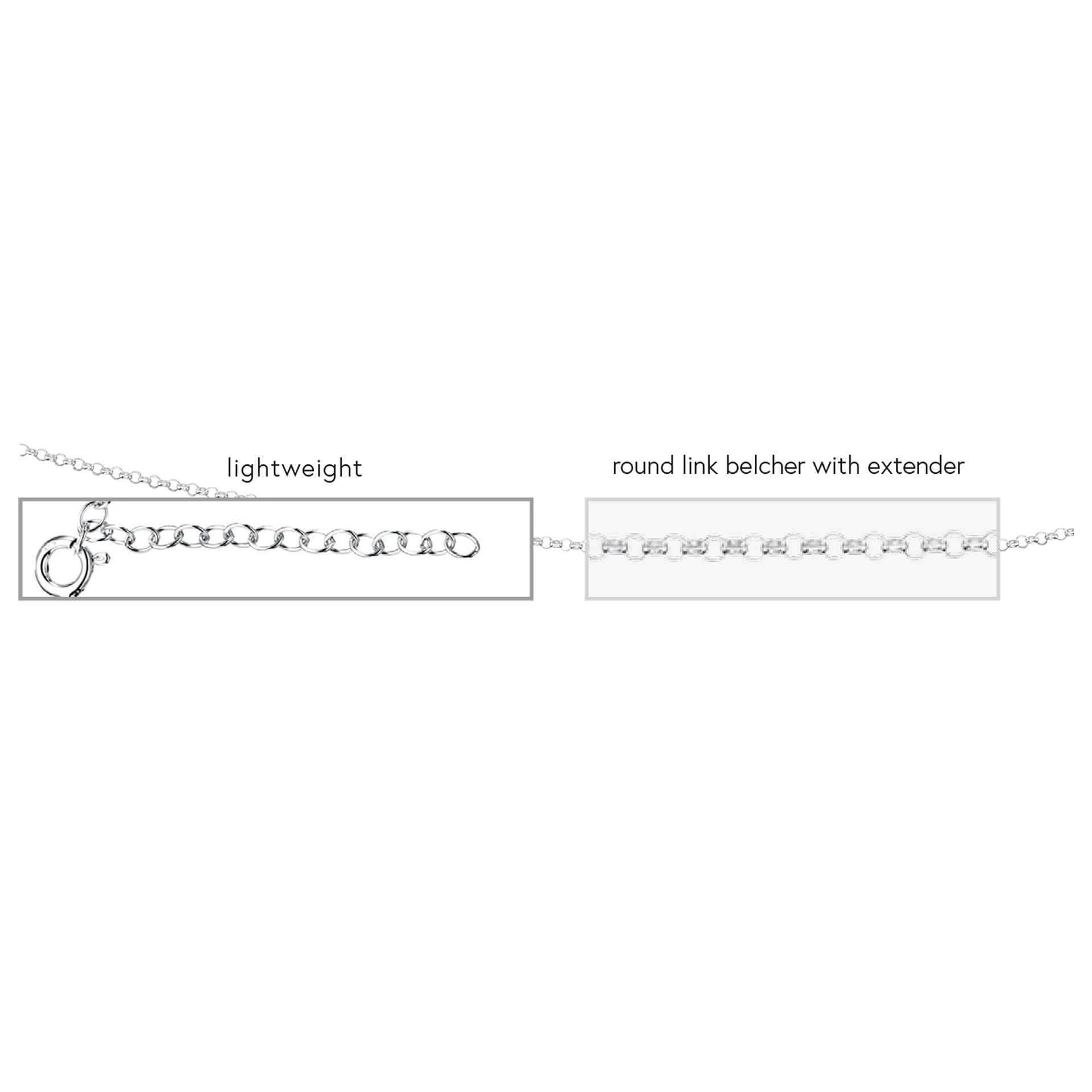 Beginnings Round Link Belcher Chain with Extender 41cm-46cm