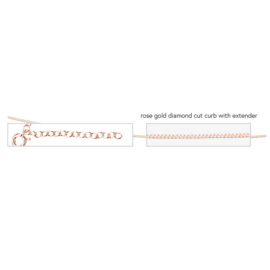 Beginnings Diamond Cut Curb Chain with Extender