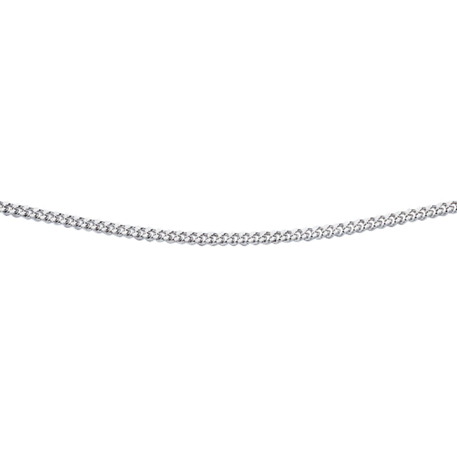 Beginnings Rhodium Plated Diamond Cut Curb Chain 51cm