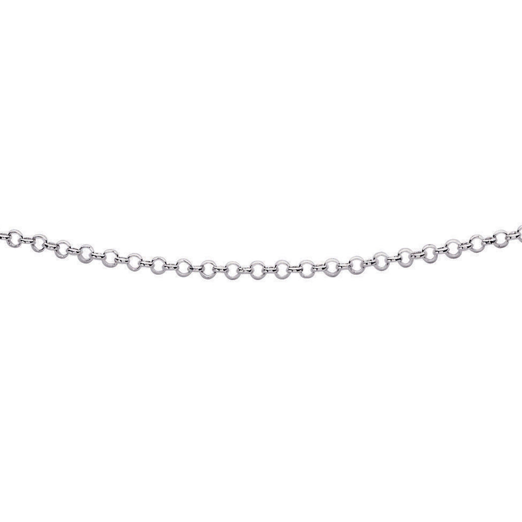 Beginnings Rhodium Plated Belcher Chain with Extender 56cm-61cm