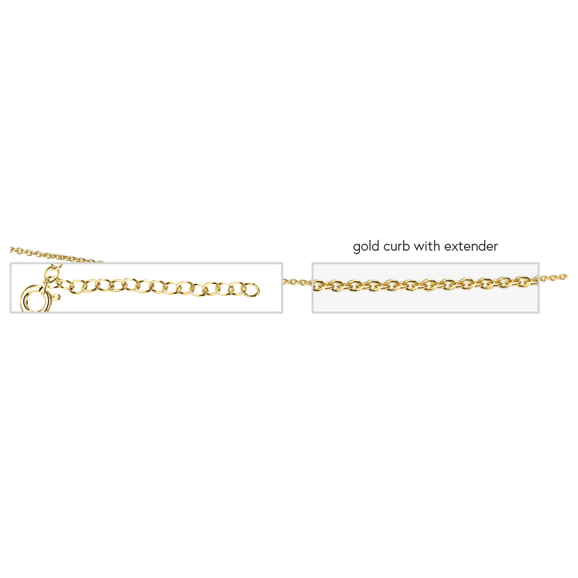 Beginnings Plated Curb Chain with Extender 56cm-61cm