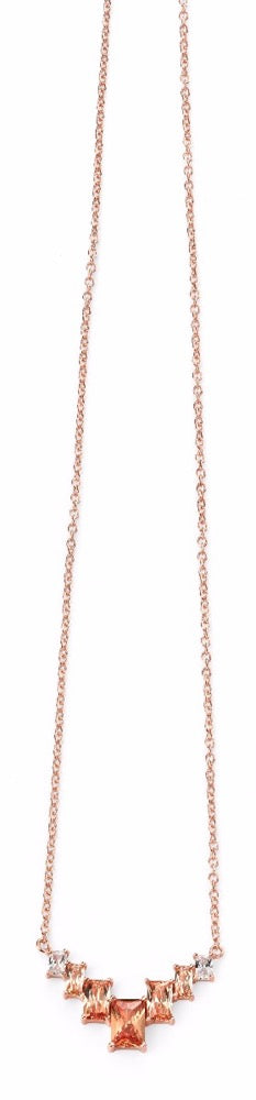 Beginnings Rose Gold and Cubic Zirconia Necklace