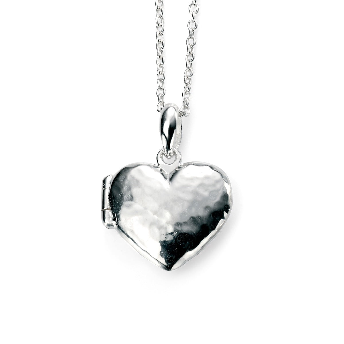 Beginnings Hammered Heart Locket Necklace 40+5cm