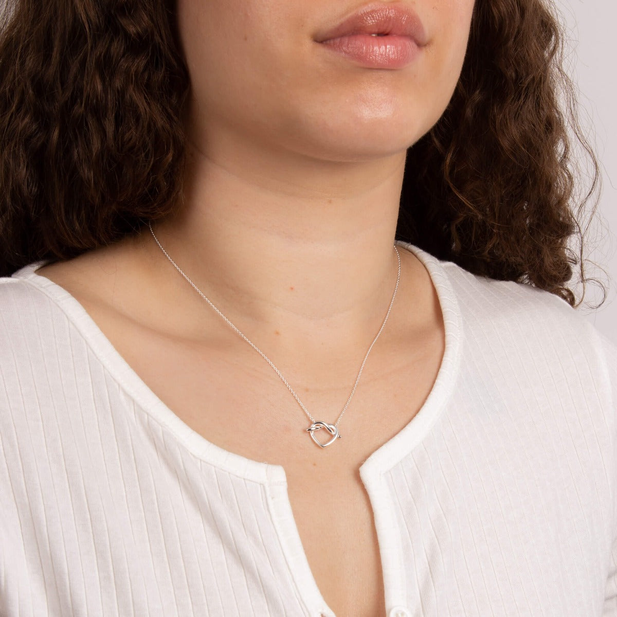 Beginnings Pretzel Heart Necklace 45cm