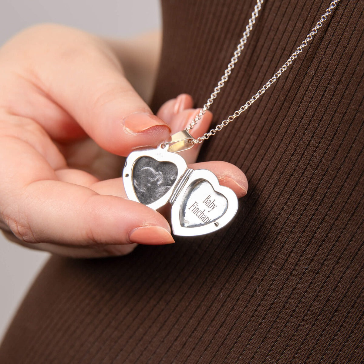 Beginnings Large Silver Heart Locket
