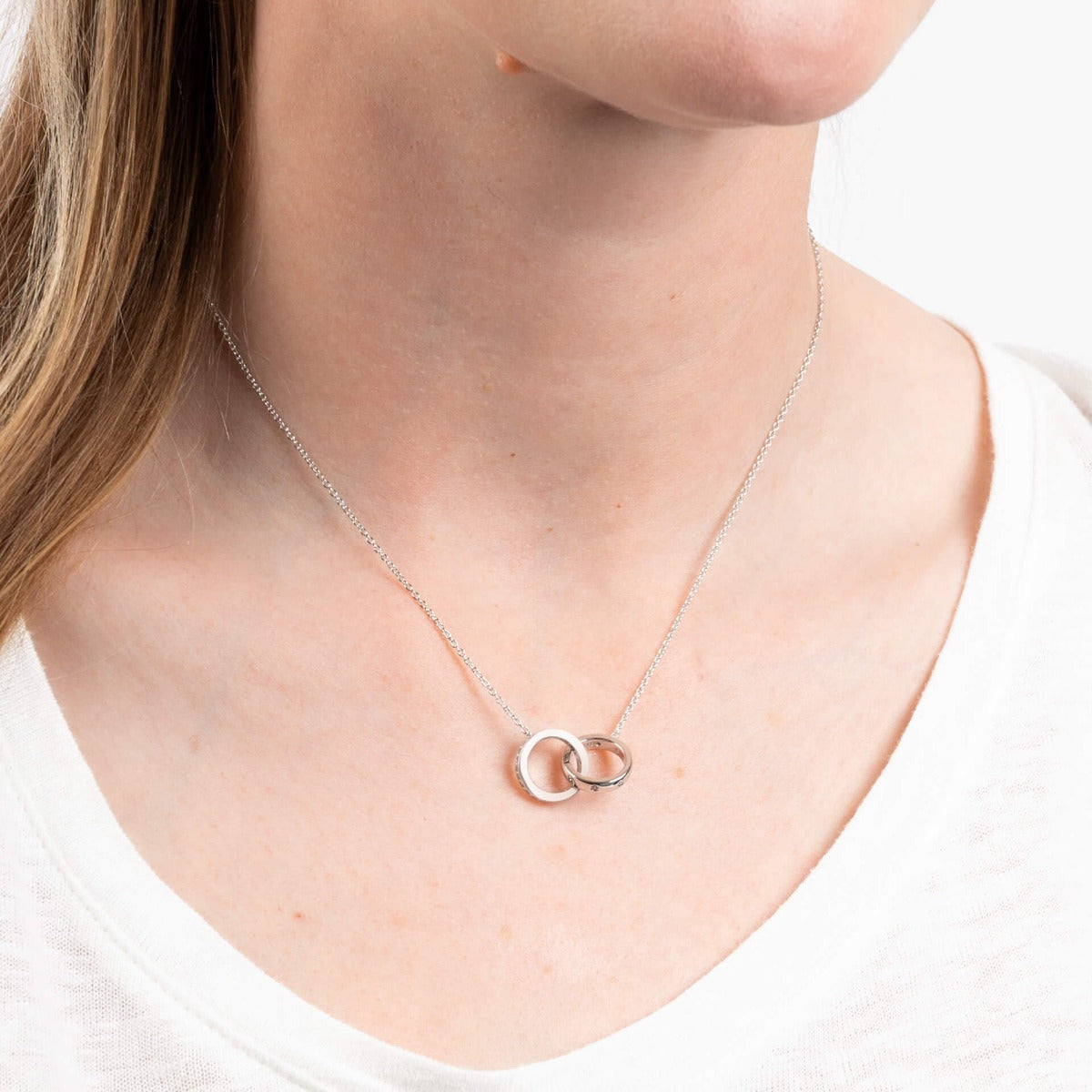 Diamonfire Interlocking Rings Necklace