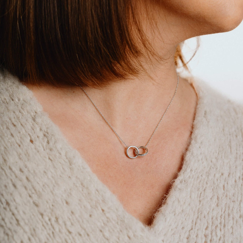 Diamonfire Interlocking Rings Necklace