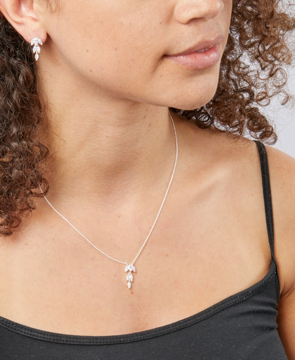 Beginnings Cubic Zirconia Marquise Pendant