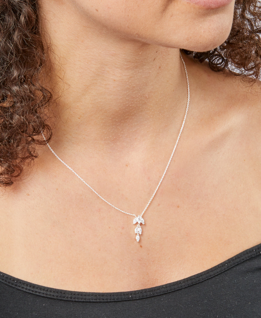 Beginnings Cubic Zirconia Marquise Pendant