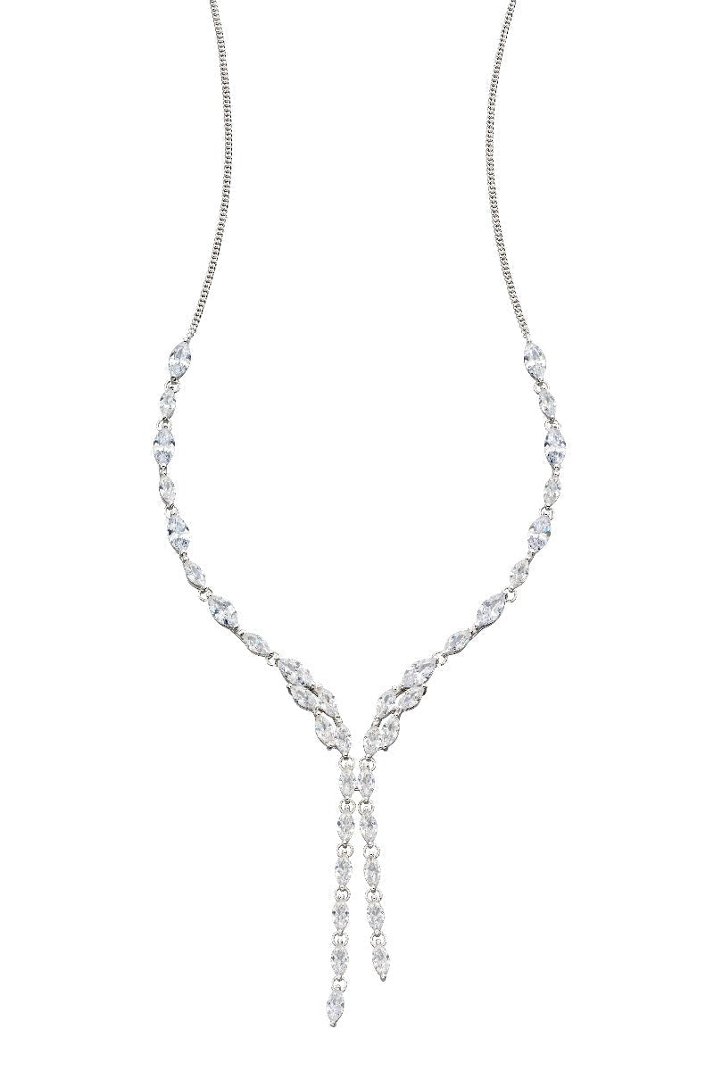 Beginnings Cubic Zirconia Marquise Statement Necklace