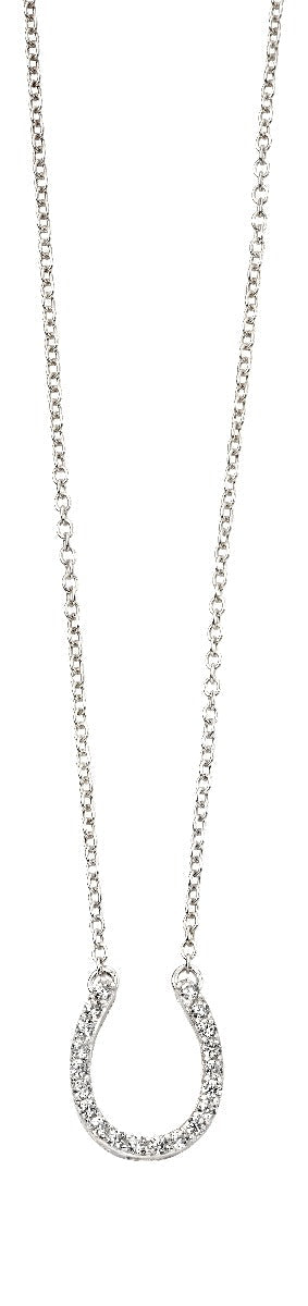 Beginnings Horse Shoe Necklace with Cubic Zirconia 42-47cm