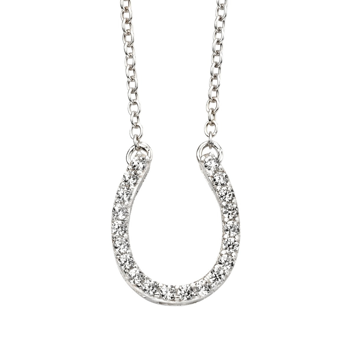 Beginnings Horse Shoe Necklace with Cubic Zirconia 42-47cm