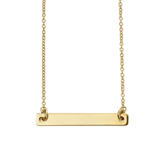 Beginnings Engravable Bar Necklace