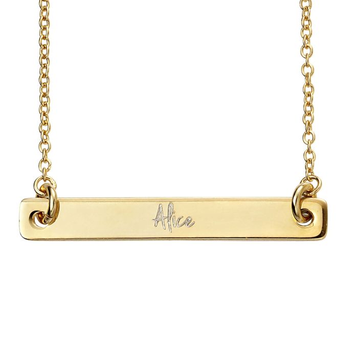 Beginnings Engravable Bar Necklace