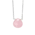 Beginnings Teardrop Pink Chalcedony Necklace