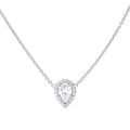 Diamonfire Teardrop Halo Necklace