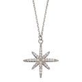 Beginnings Pave Set Cubic Zirconia Starburst Necklace