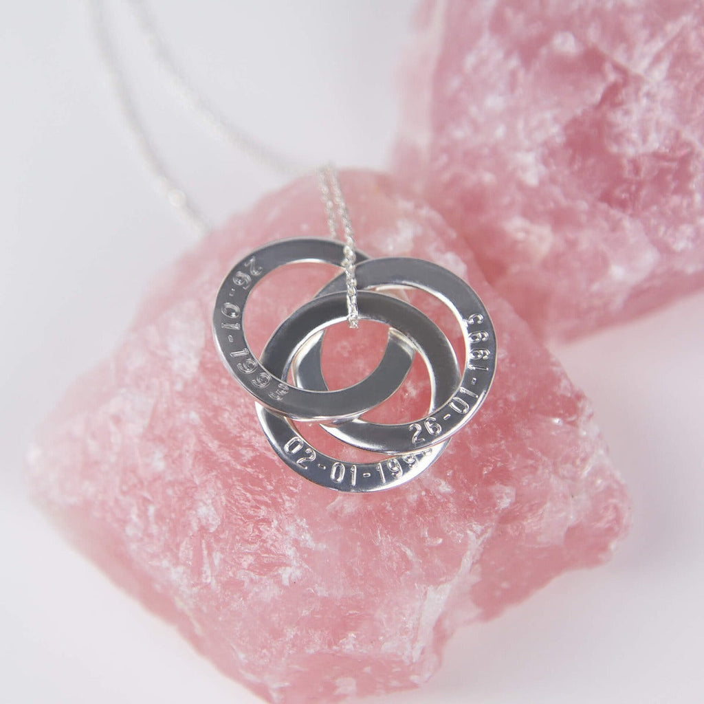 Beginnings Triple Interlinked Circles Necklace