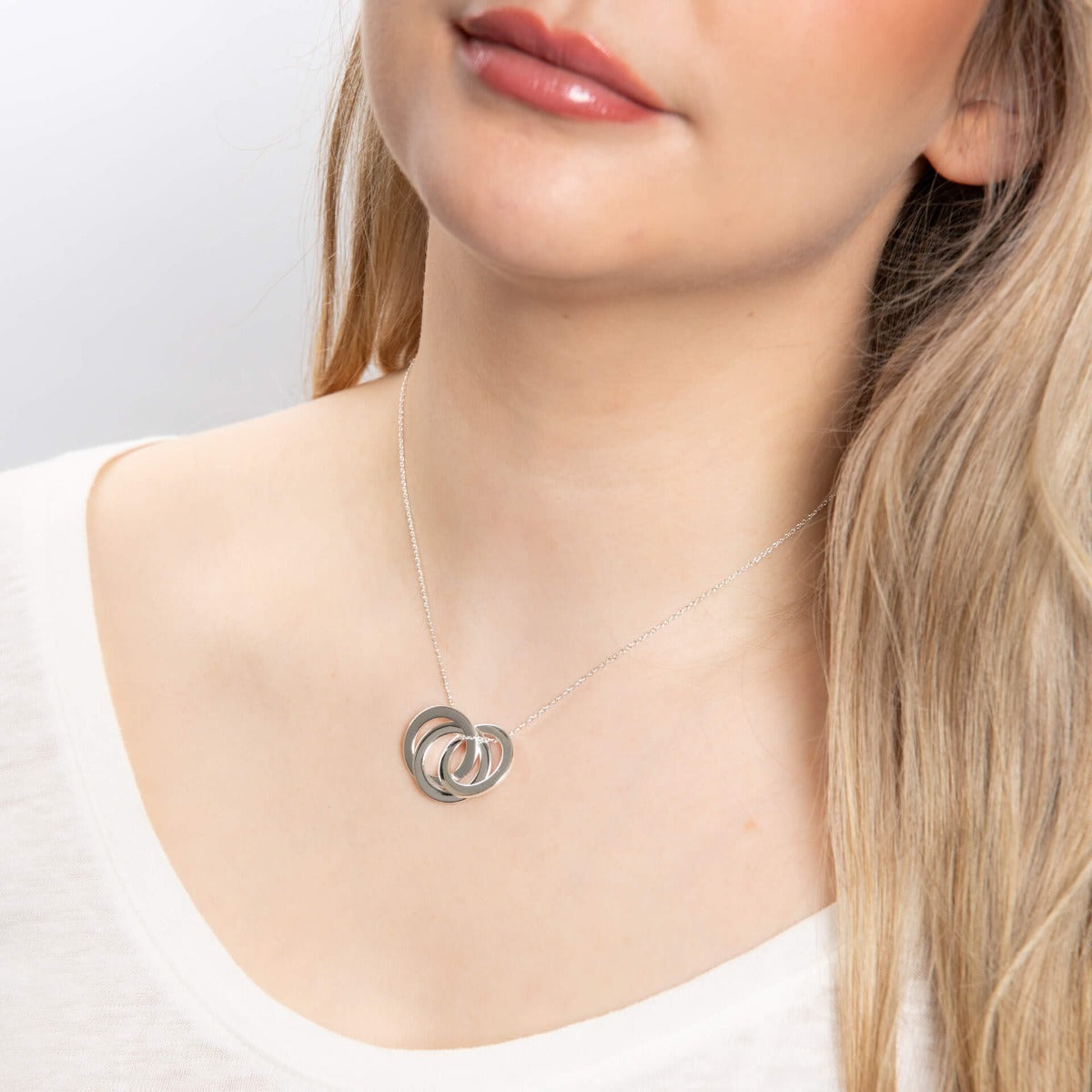 Beginnings Triple Interlinked Circles Necklace
