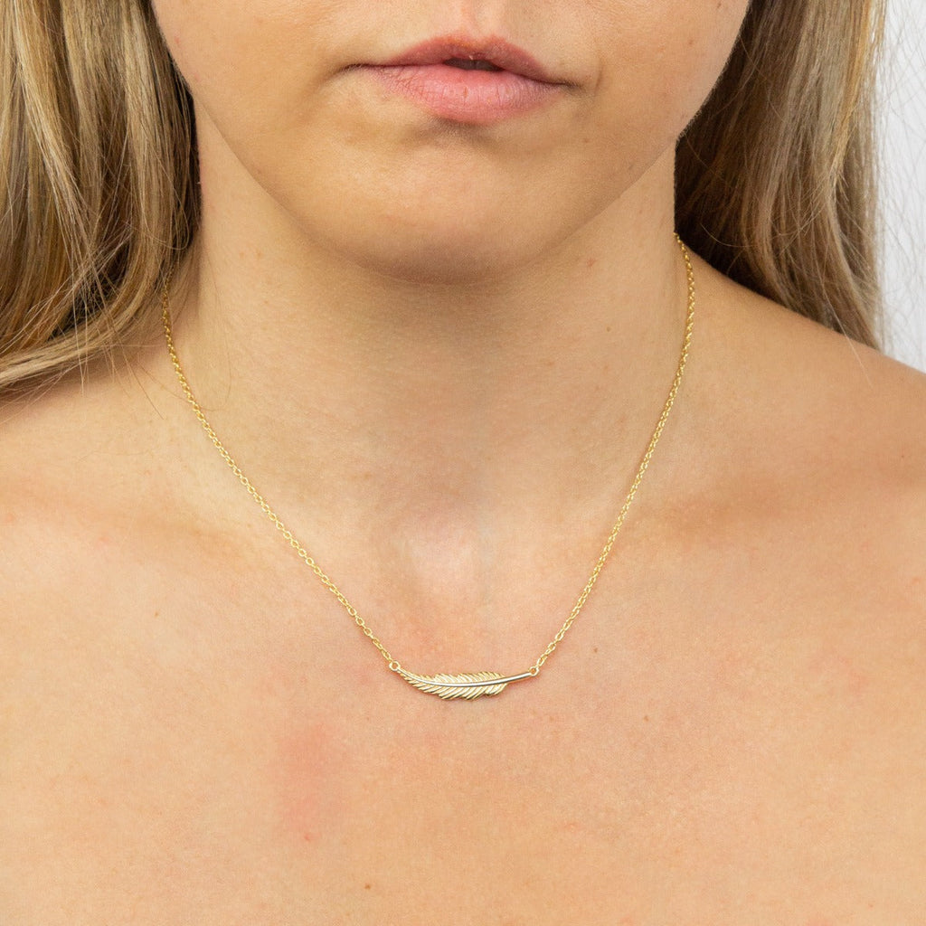 Beginnings Small Feather Necklace
