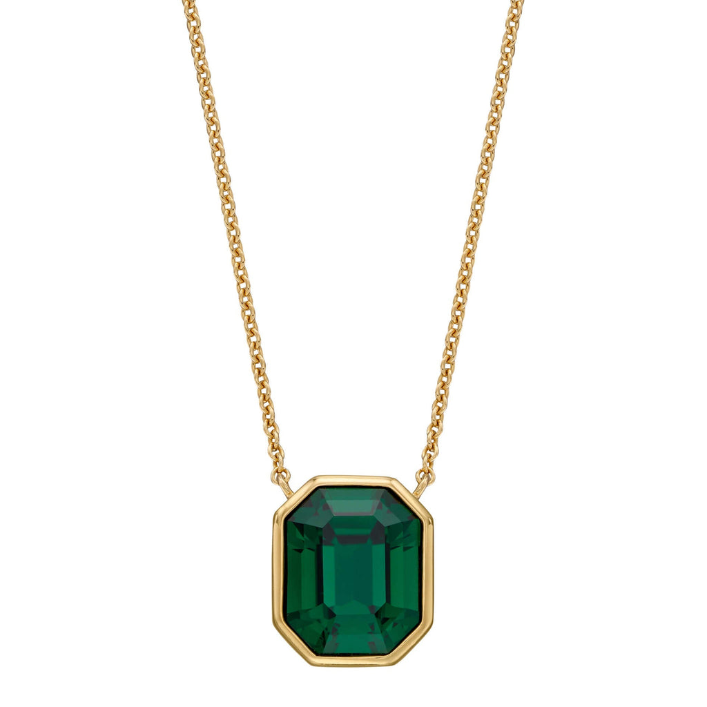 Beginnings Elongated Octagon Crystal Necklace