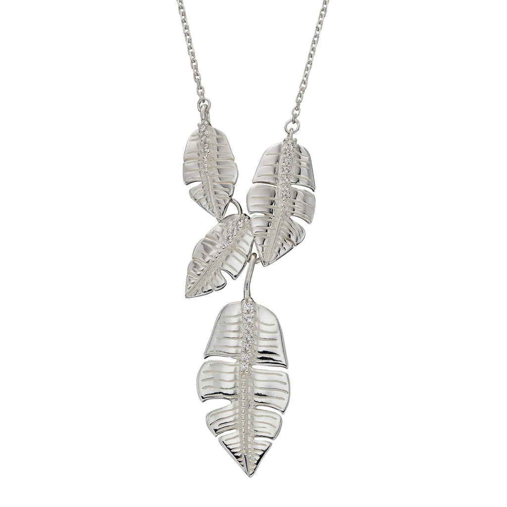 Beginnings Multi Leaf Drop Necklace