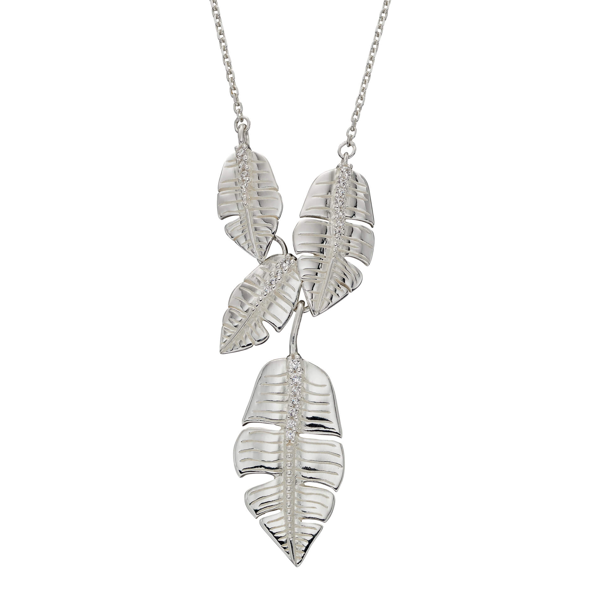 Beginnings Multi Leaf Drop Necklace