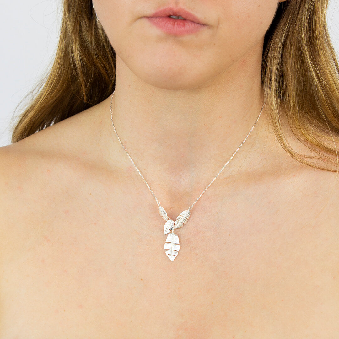 Beginnings Multi Leaf Drop Necklace