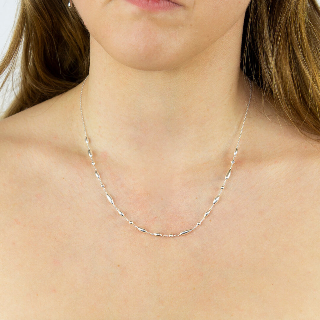Beginnings Flower Bud Station Necklace