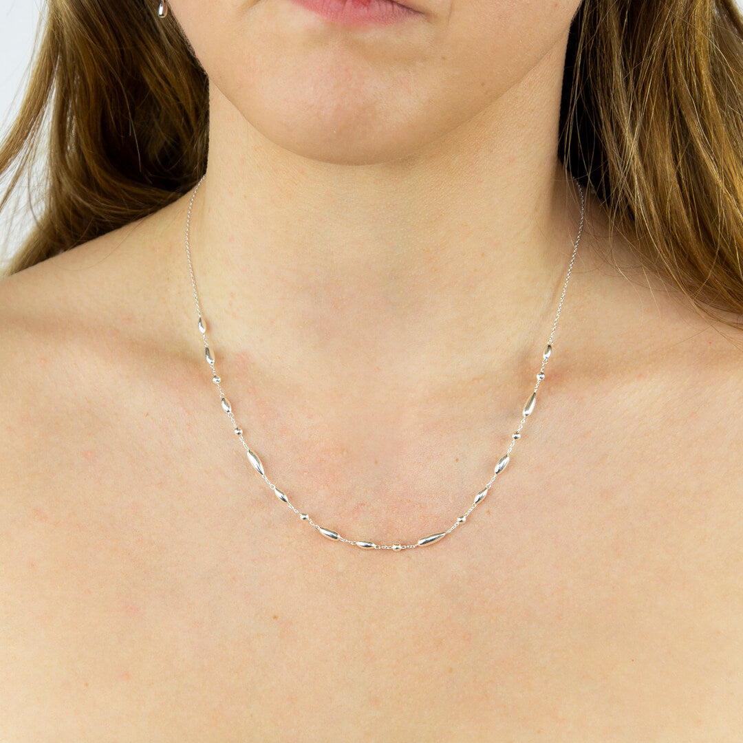 Beginnings Flower Bud Station Necklace