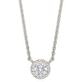 Beginnings Millegrain Edge Cubic Zirconia Necklace
