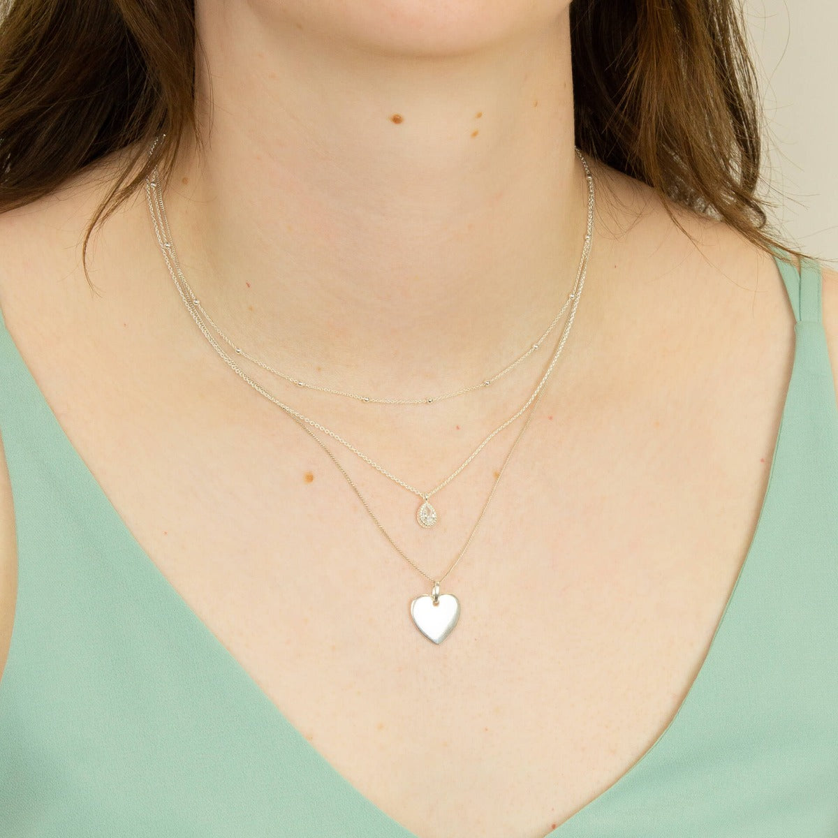 Beginnings Teardrop Necklace with Cubic Zirconia