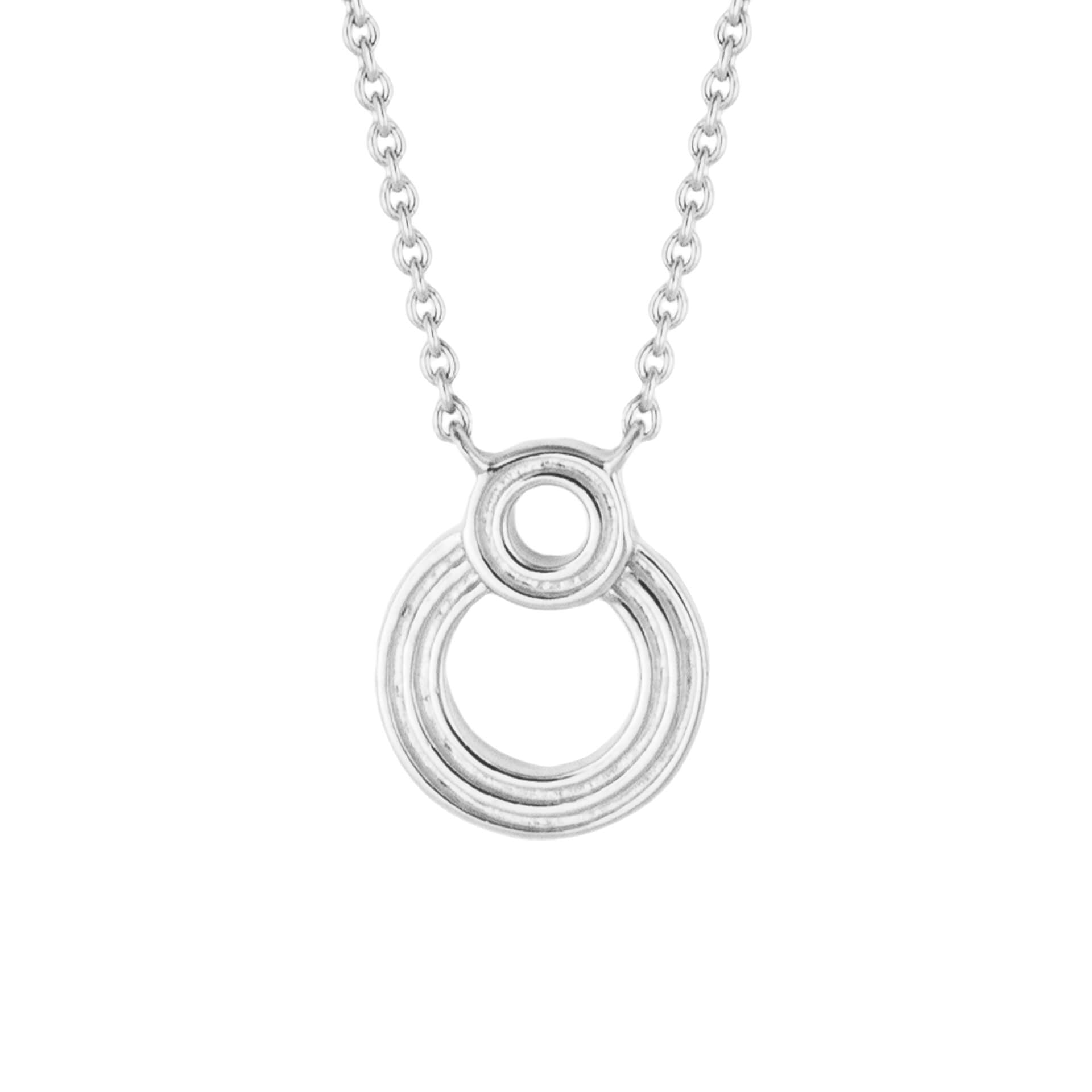 Beginnings Ridged Double Open Circle Necklace
