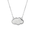 D For Diamond Pearlised Enamel Cloud Necklace with Diamond
