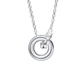 Beginnings Plain and Rope Linked Circles Necklace