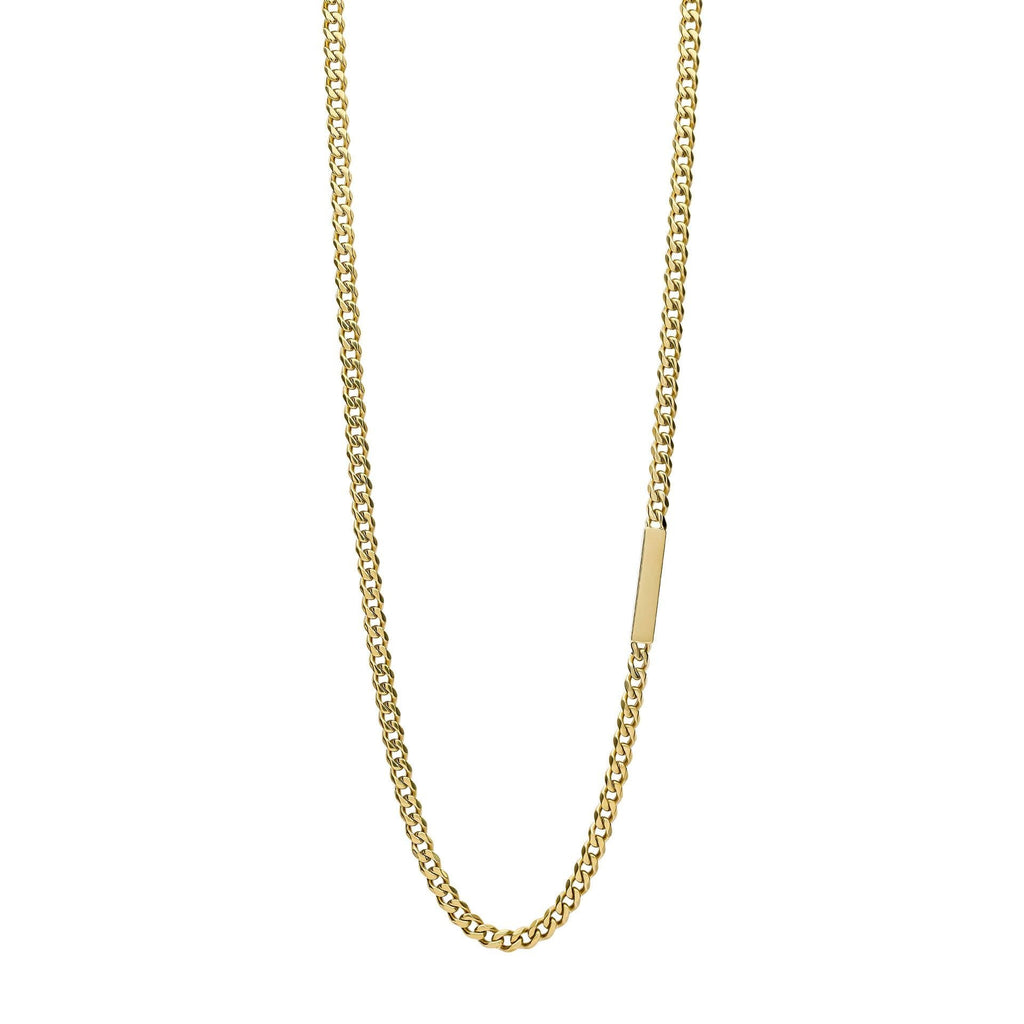 Fred Bennett Chain Necklace with Offset Engravable Bar