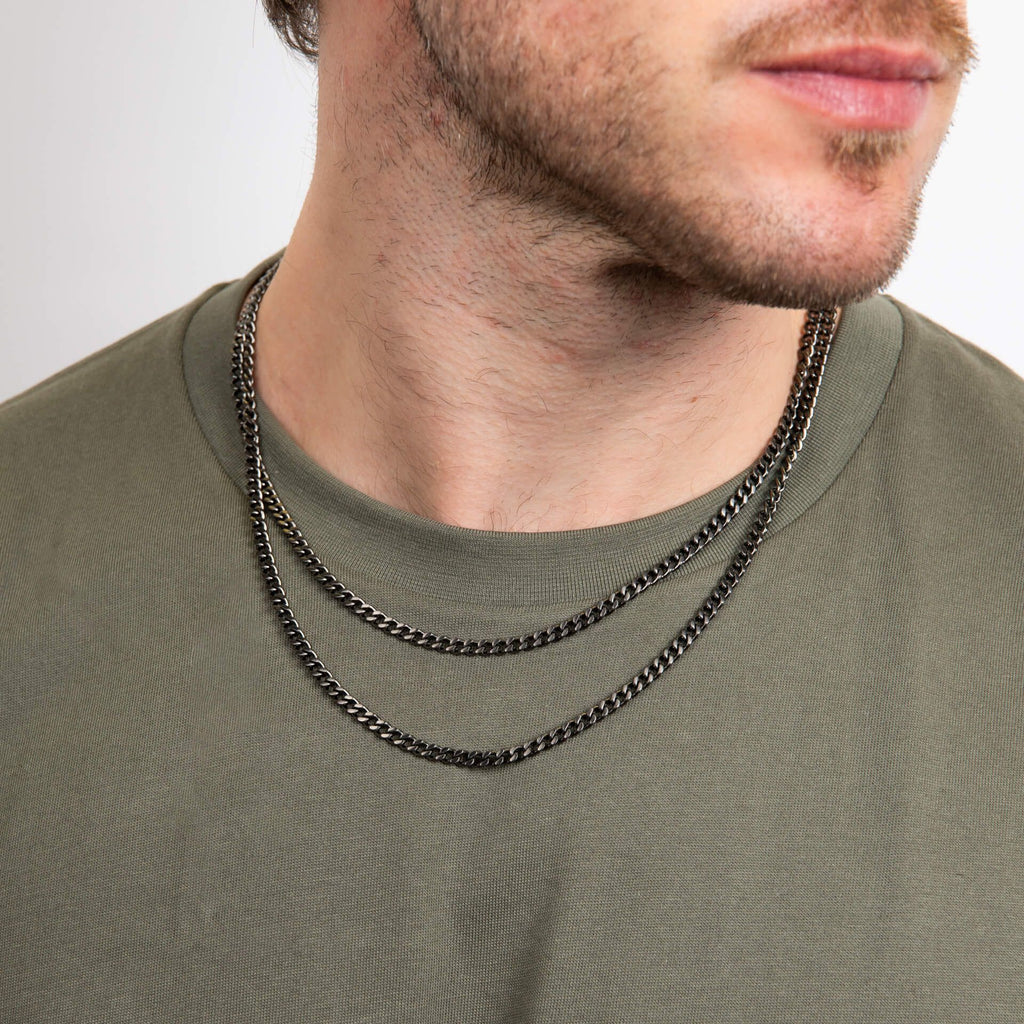 Fred Bennett Gun Metal Double Chain Necklace