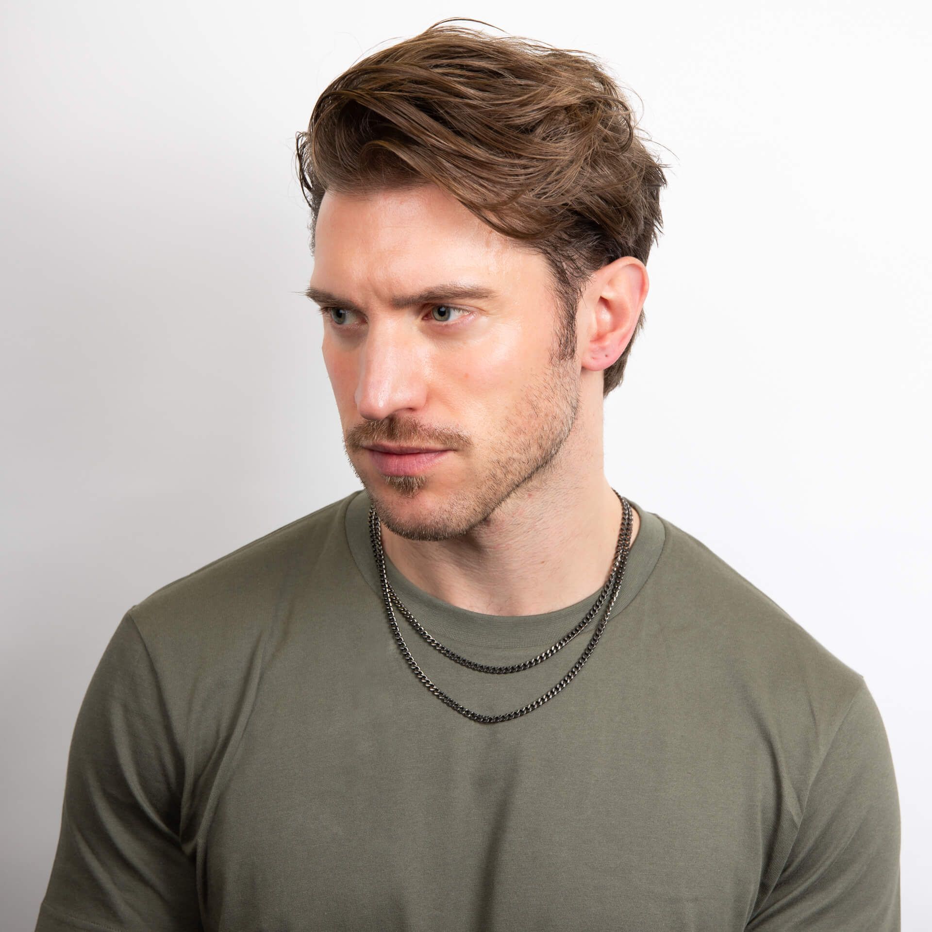 Fred Bennett Gun Metal Double Chain Necklace